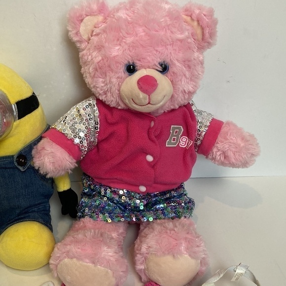 Build-A-Bear Minions Bob & Pink Plush Teddy Bundle Kids Collectible Plush Toys - Picture 3 of 16